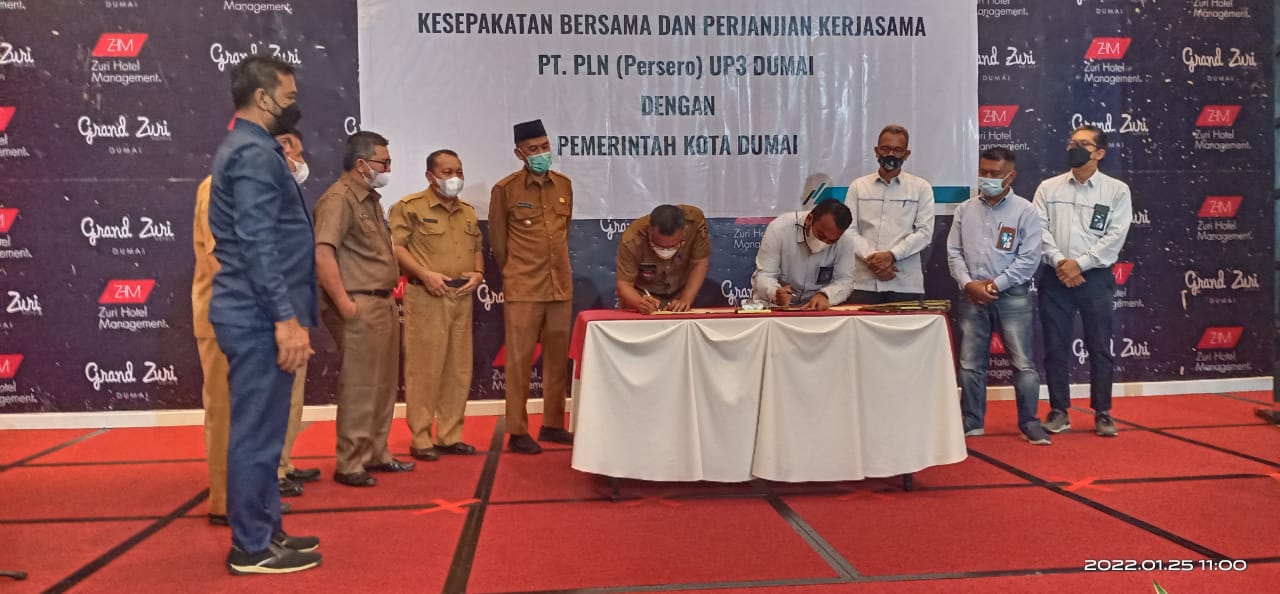 PENANDATANGANAN KESEPAKATAN BERSAMA DAN PERJANJIAN KERJASAMA PT. PLN (Persero) UP3 DUMAI DENGAN PEMERINTAH KOTA DUMAI